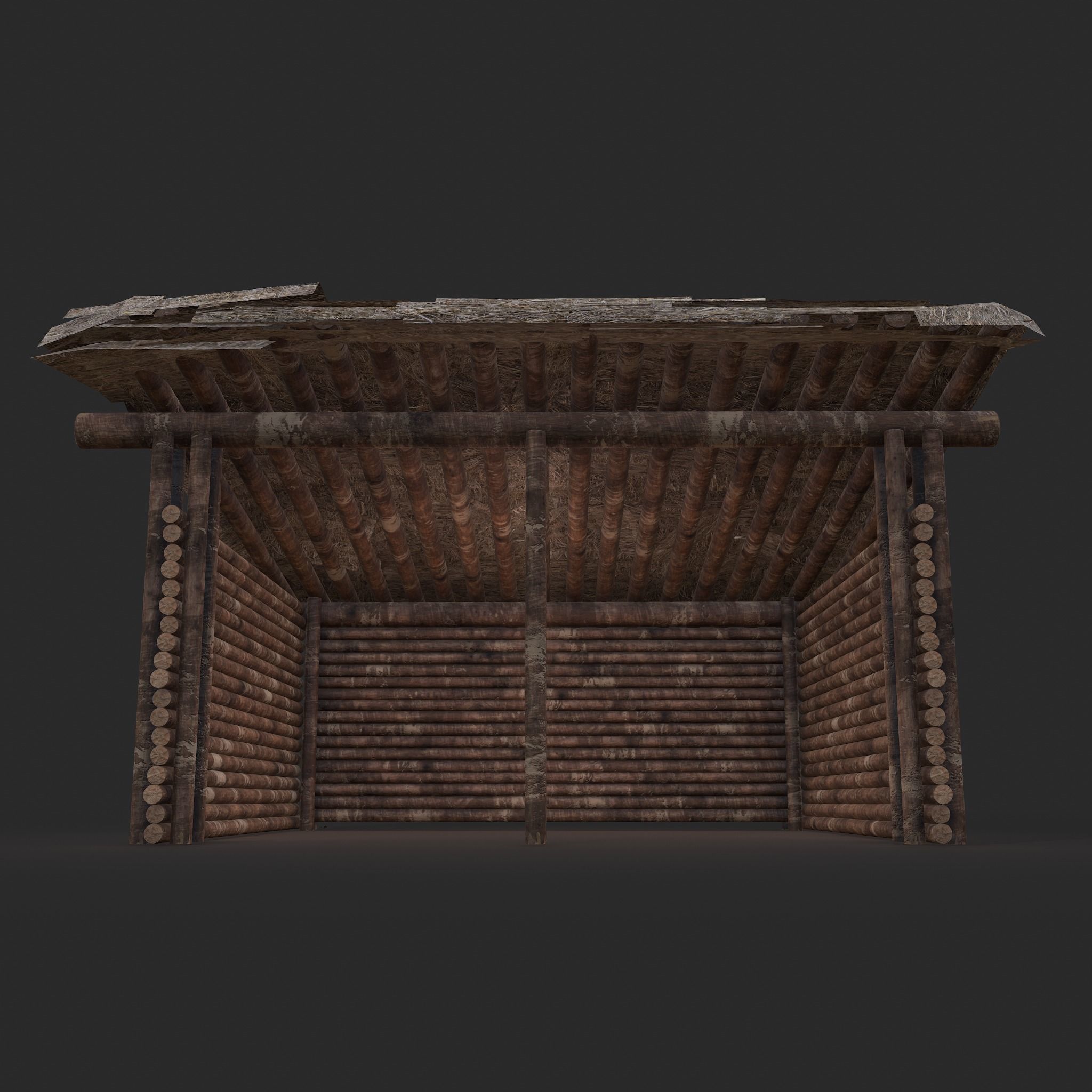 Viking Hut S Low-poly 3D model_14