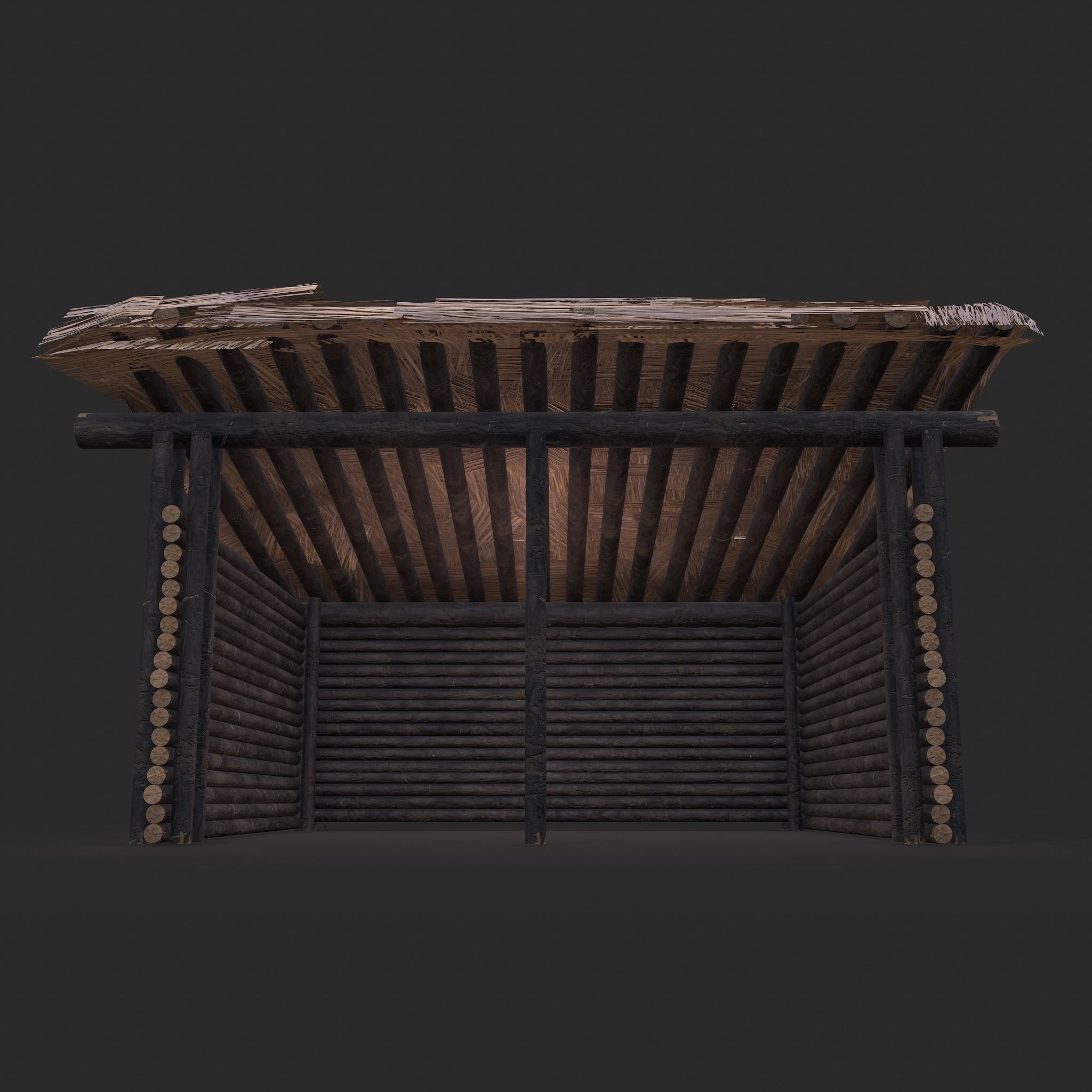 Viking Hut S Low-poly 3D model_17