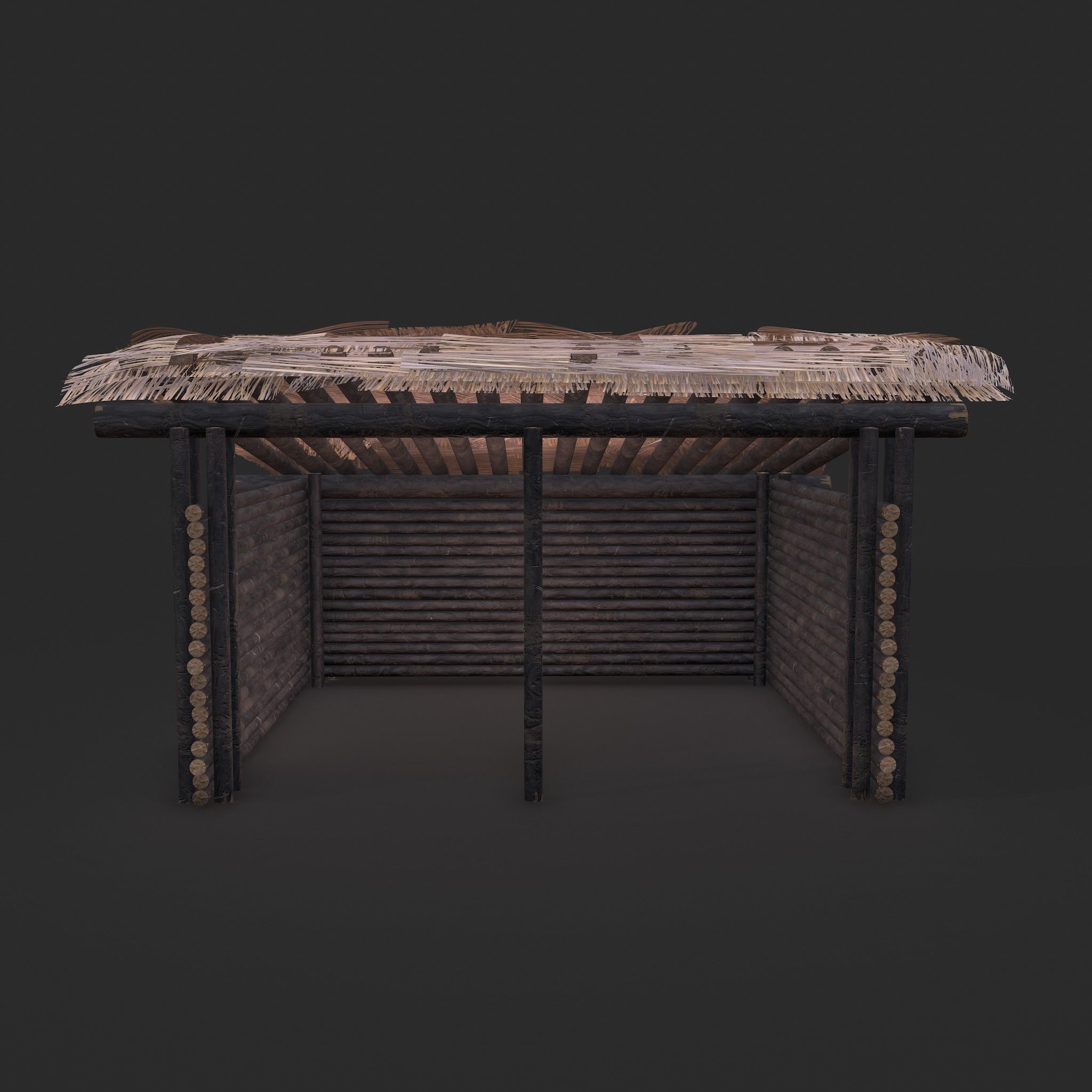 Viking Hut S Low-poly 3D model_30
