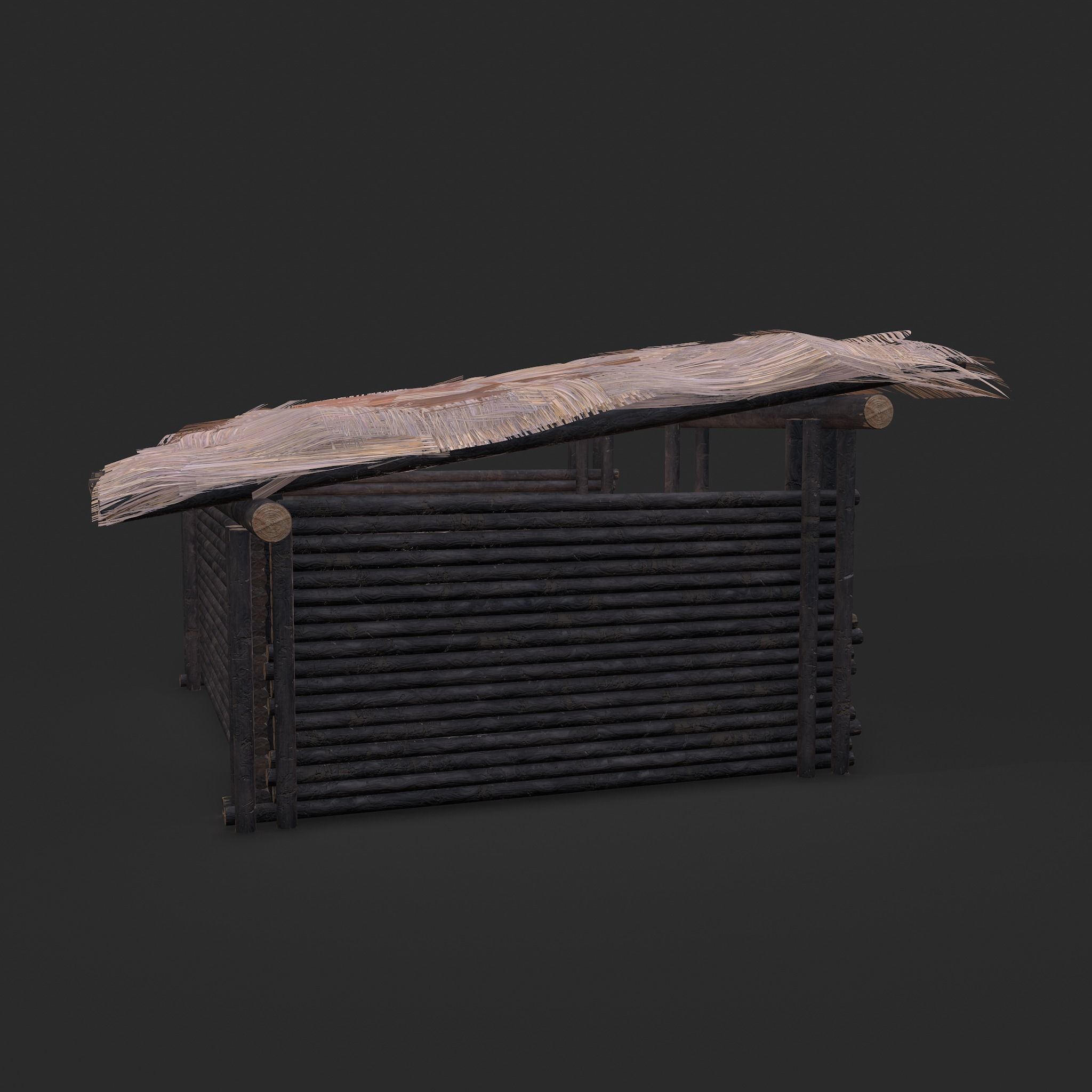 Viking Hut S Low-poly 3D model_33