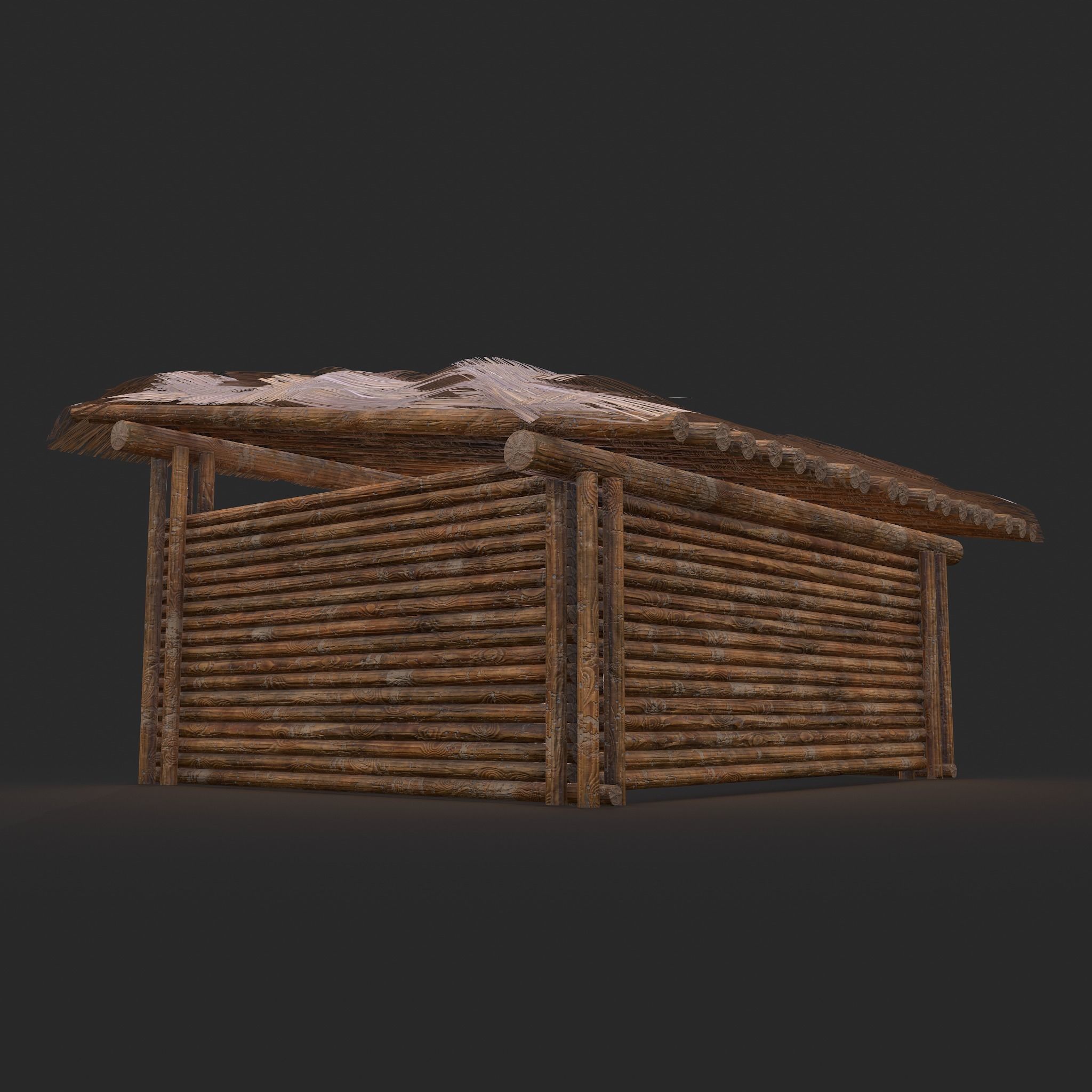 Viking Hut S Low-poly 3D model_21