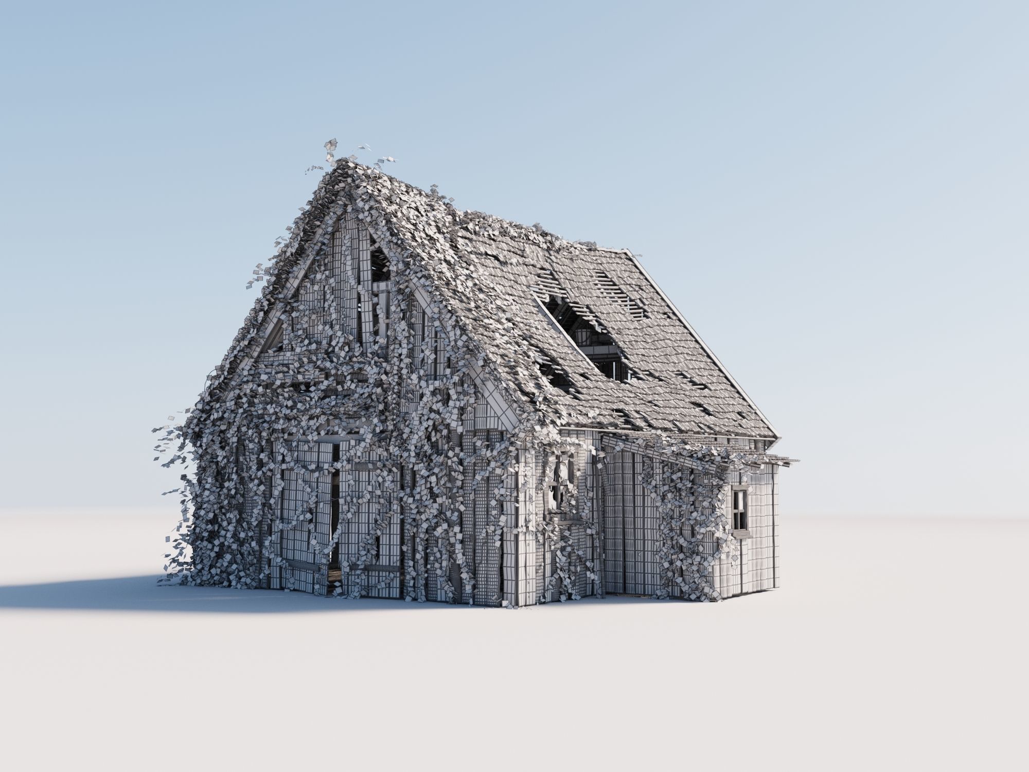 Old wooden Barn 3D model_3