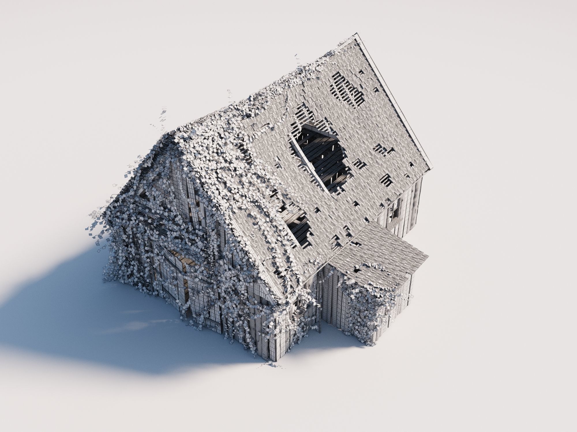 Old wooden Barn 3D model_5