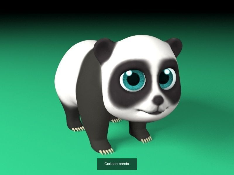 Cartoon zoo animals Mega pack 3D Model Collection_32