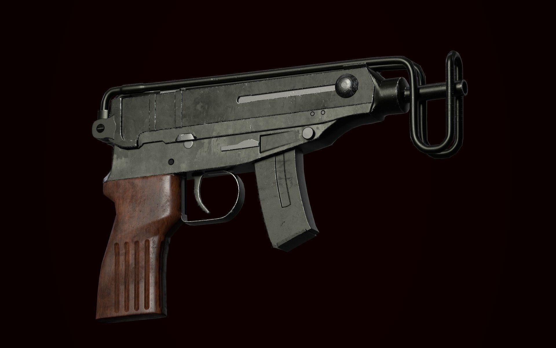 Skorpion Vzor 61 Low-poly 3D model_7