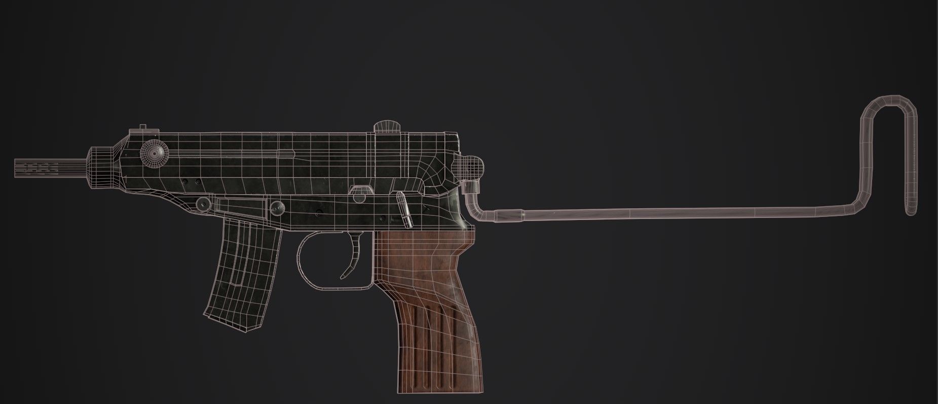 Skorpion Vzor 61 Low-poly 3D model_9