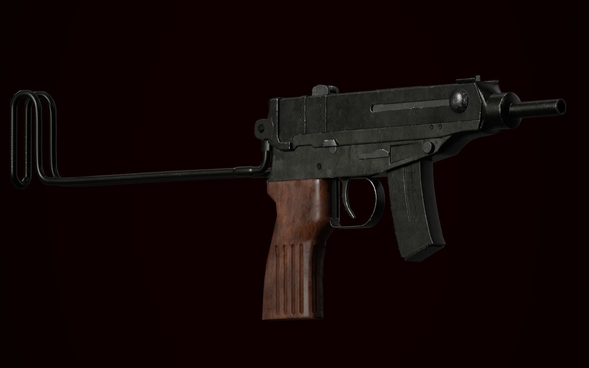 Skorpion Vzor 61 Low-poly 3D model_2