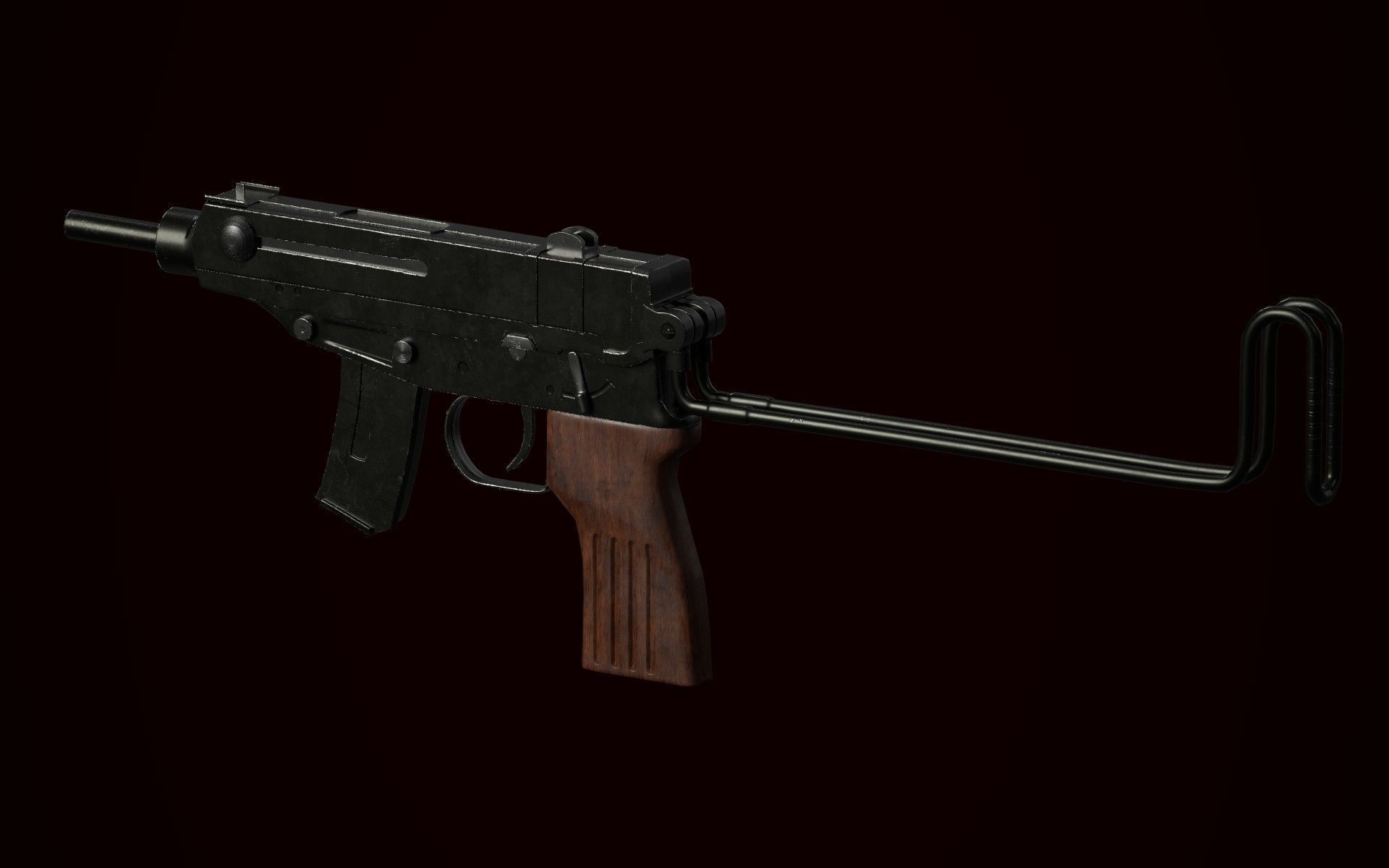 Skorpion Vzor 61 Low-poly 3D model_4