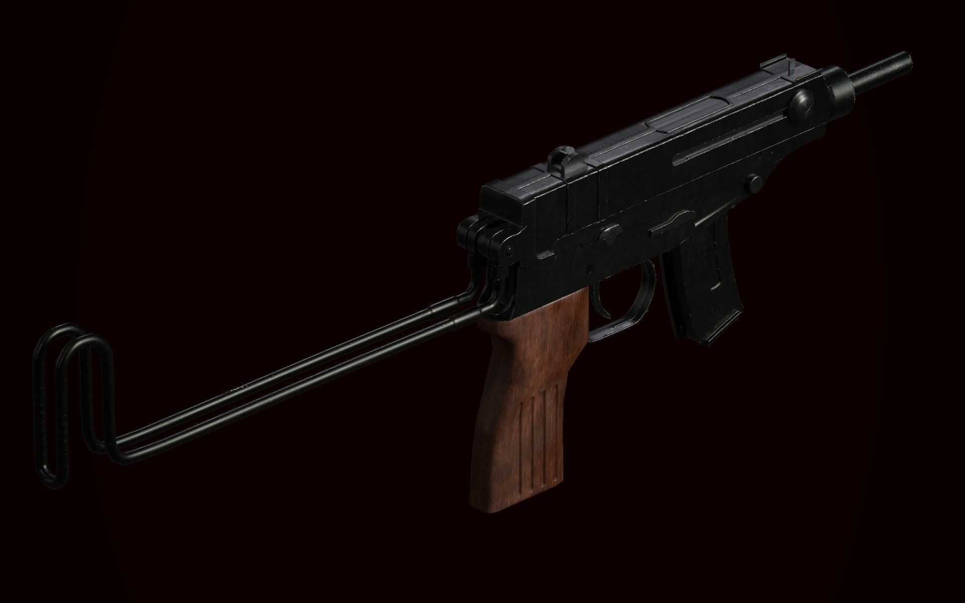 Skorpion Vzor 61 Low-poly 3D model_3