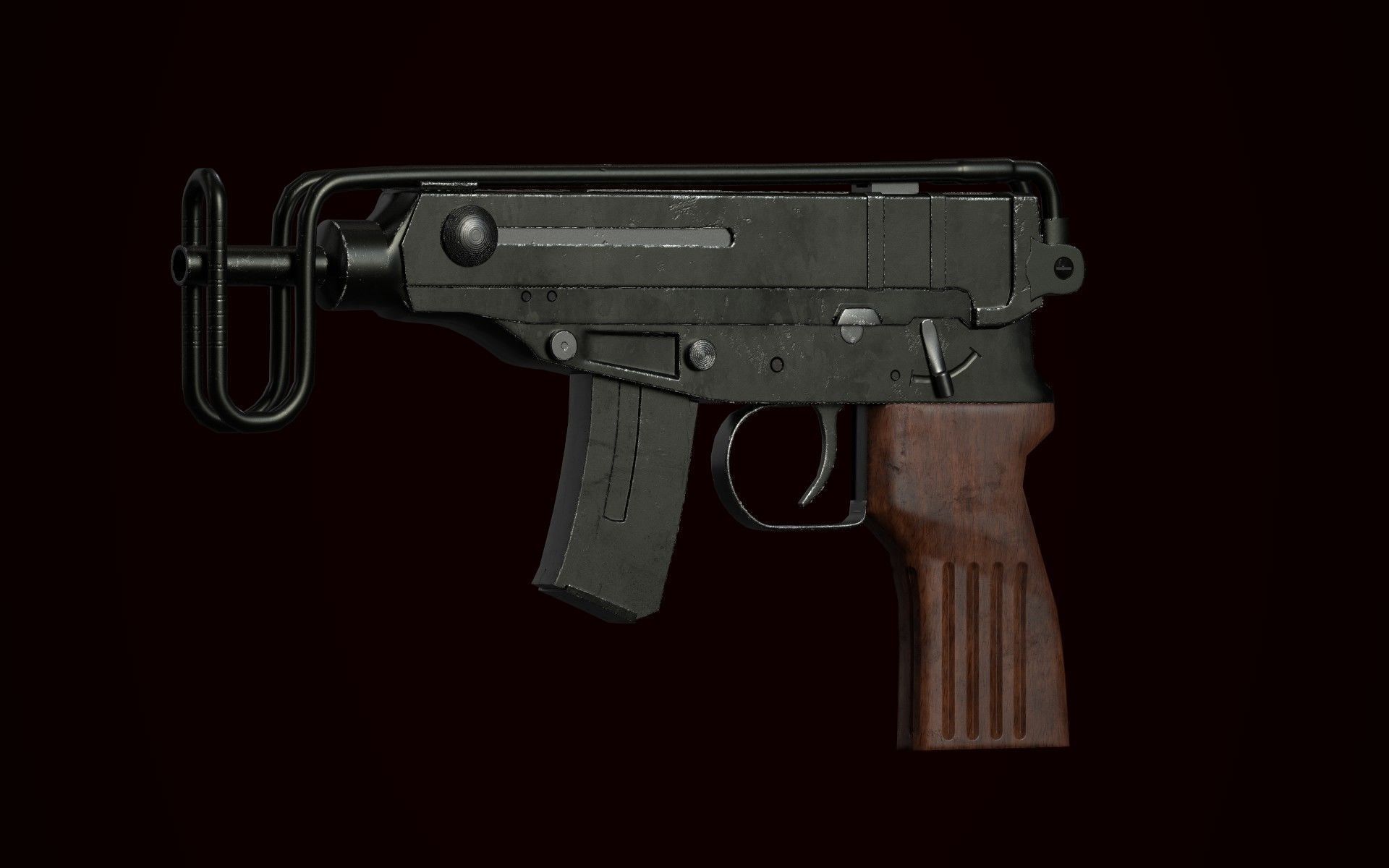 Skorpion Vzor 61 Low-poly 3D model_6