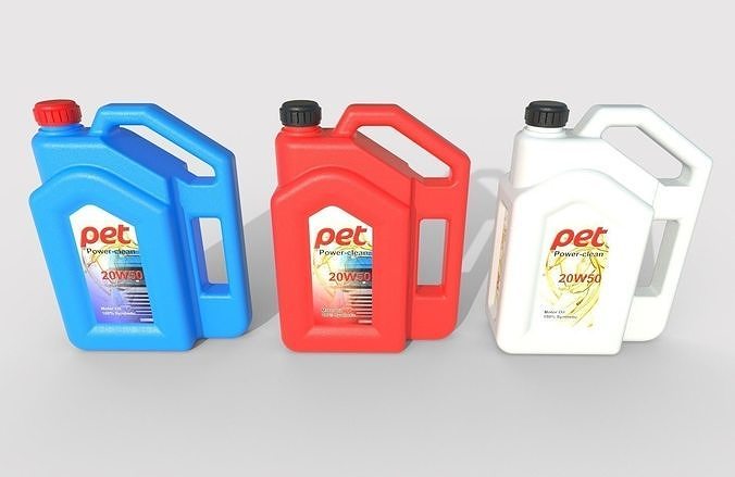 Motor Oil Bottle Model-2B Low-poly 3D model 6