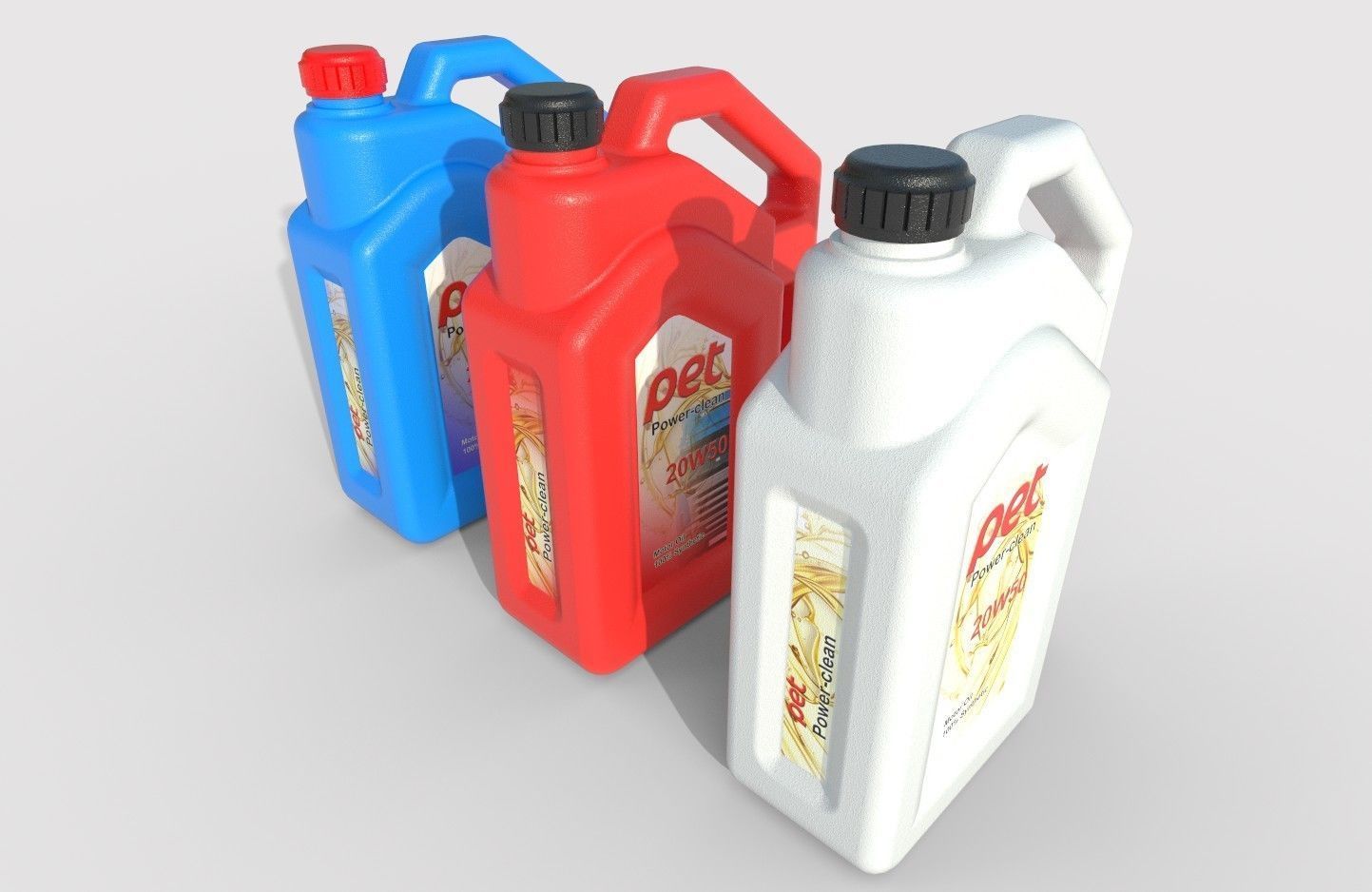 Motor Oil Bottle Model-2B Low-poly 3D model_2
