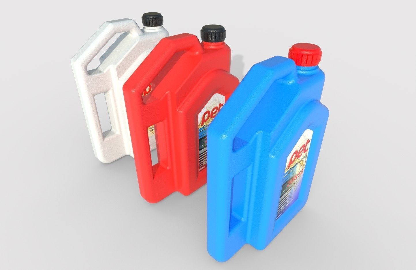Motor Oil Bottle Model-2B Low-poly 3D model_1