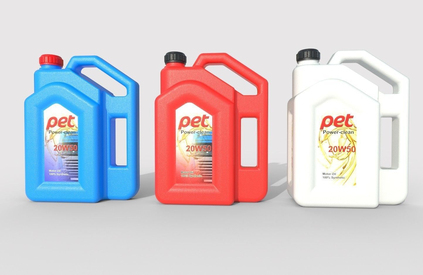 Motor Oil Bottle Model-2B Low-poly 3D model_3