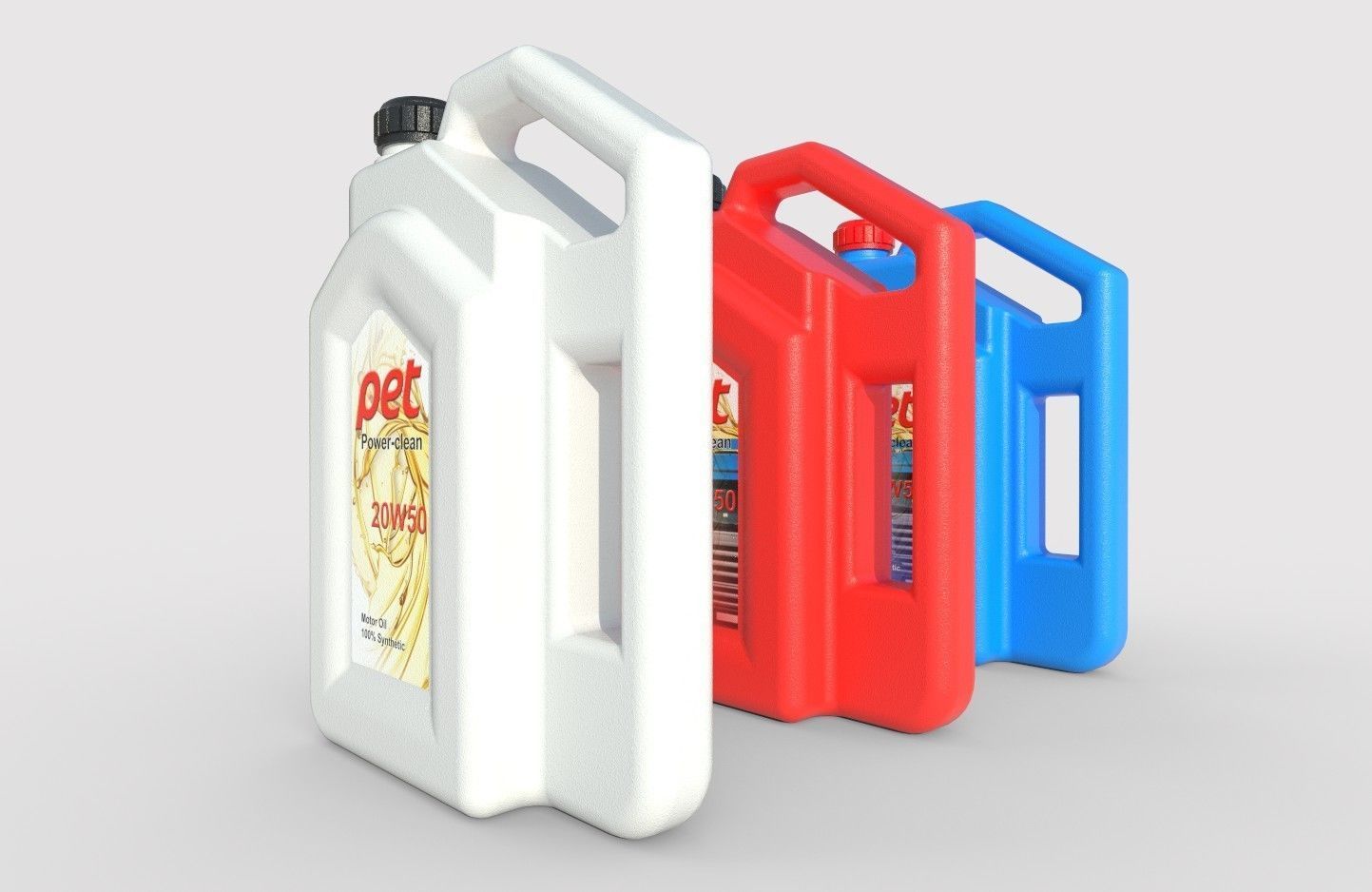 Motor Oil Bottle Model-2B Low-poly 3D model_7