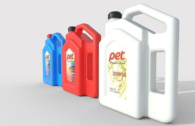 Motor Oil Bottle Model-2B Low-poly 3D model 7