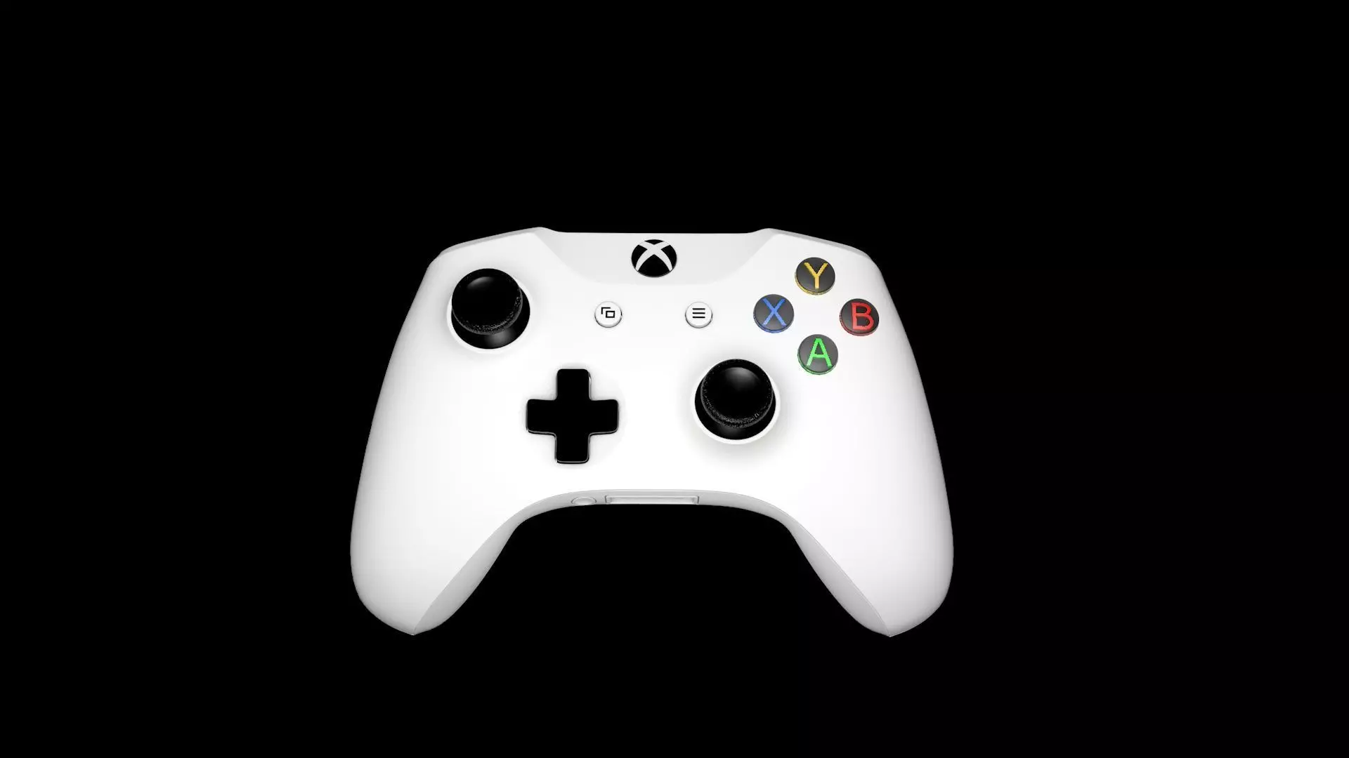 Gamepad XBOX ONE white 3D model_0