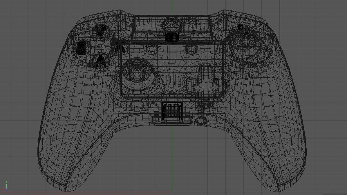 Gamepad XBOX ONE white 3D model_3