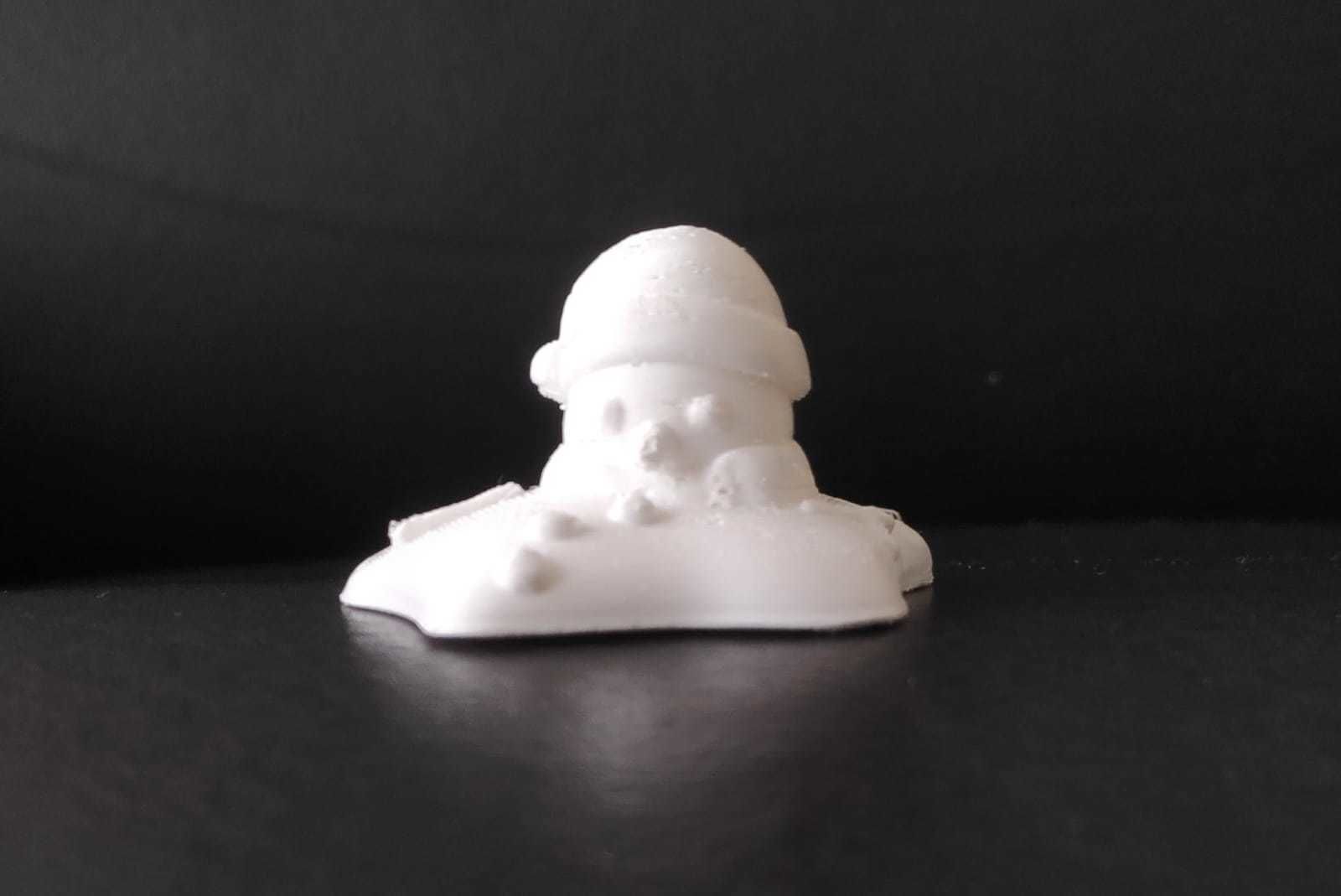 Melted Snowman 3D print model_3