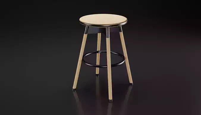 Chair wooden bar stool