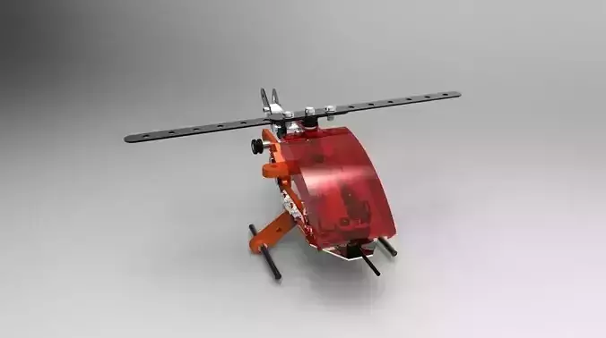 Meccano Helicopter Free 3D model