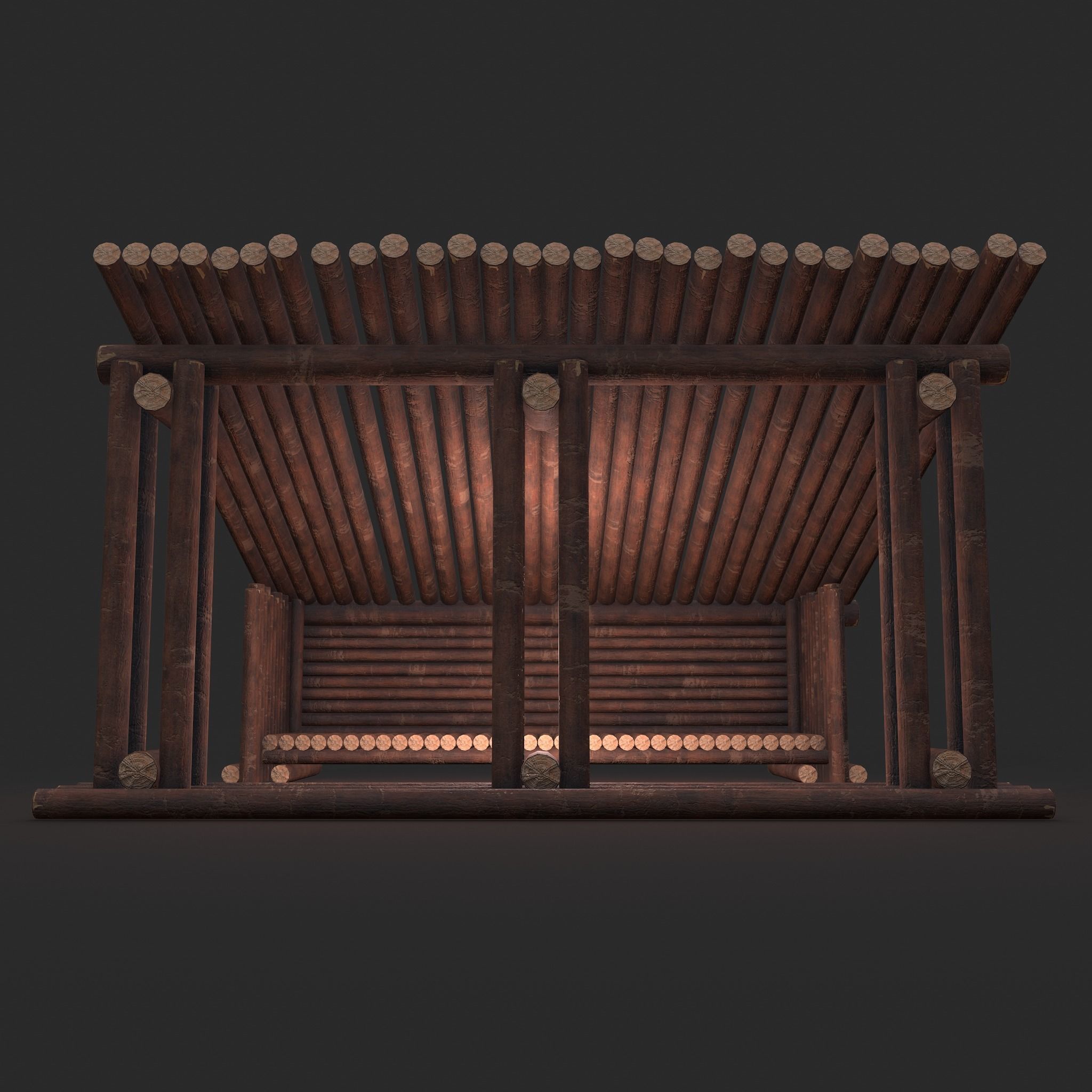 Viking Hut U Low-poly 3D model_17