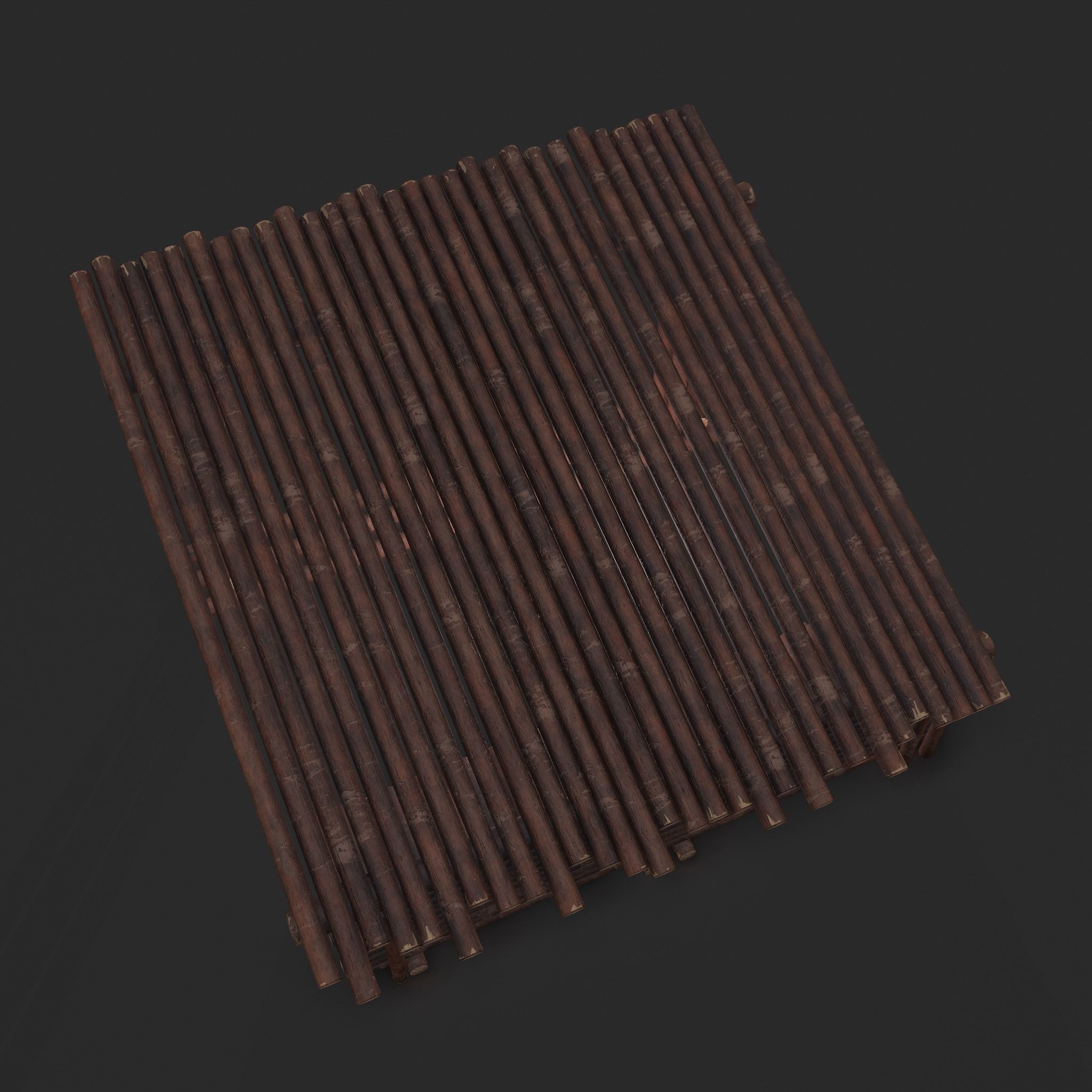 Viking Hut U Low-poly 3D model_12