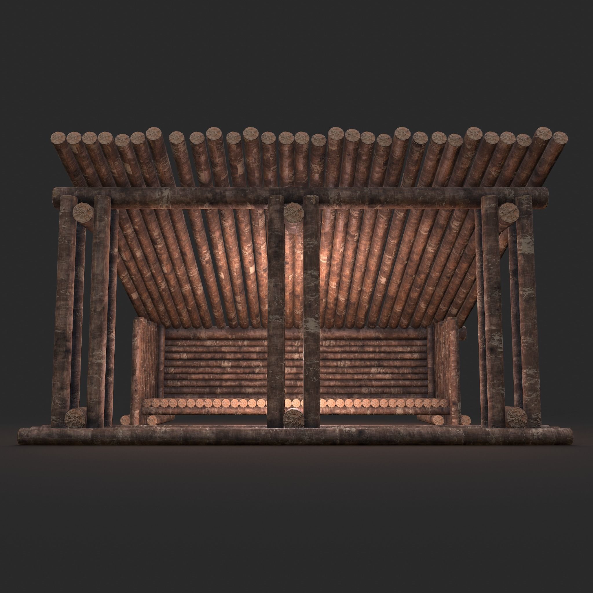 Viking Hut U Low-poly 3D model_16