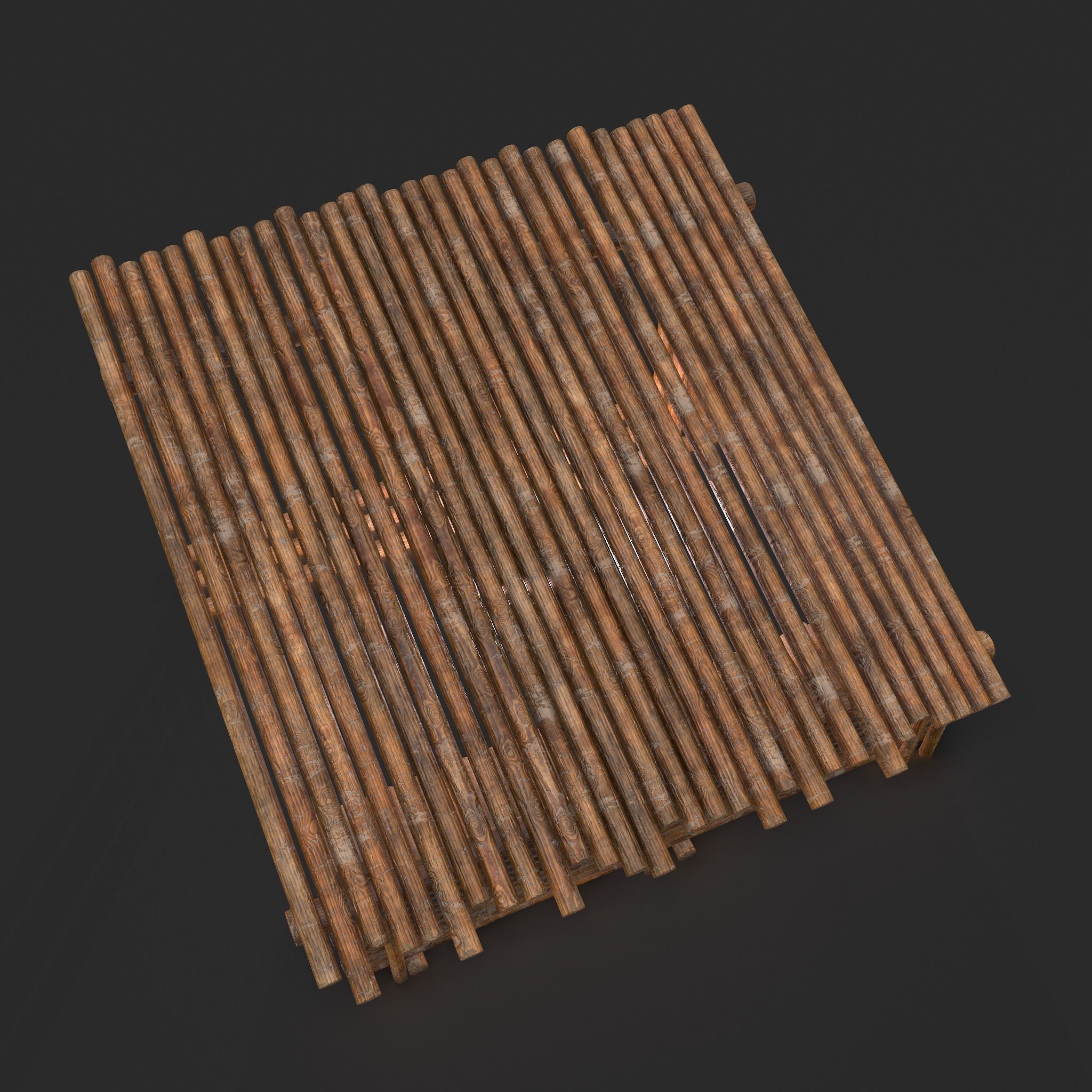 Viking Hut U Low-poly 3D model_13