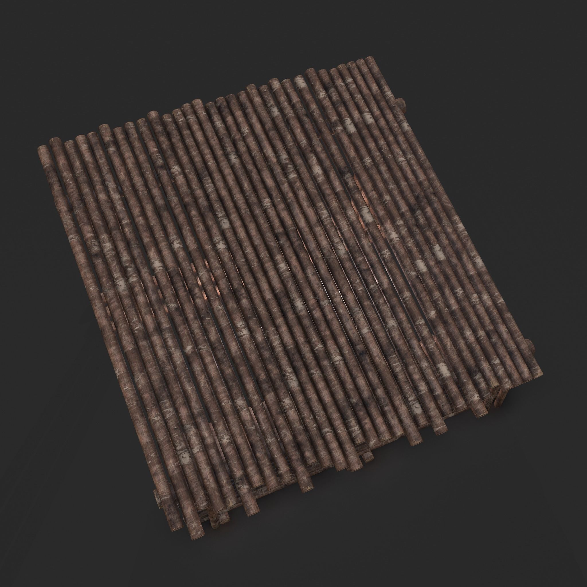 Viking Hut U Low-poly 3D model_11