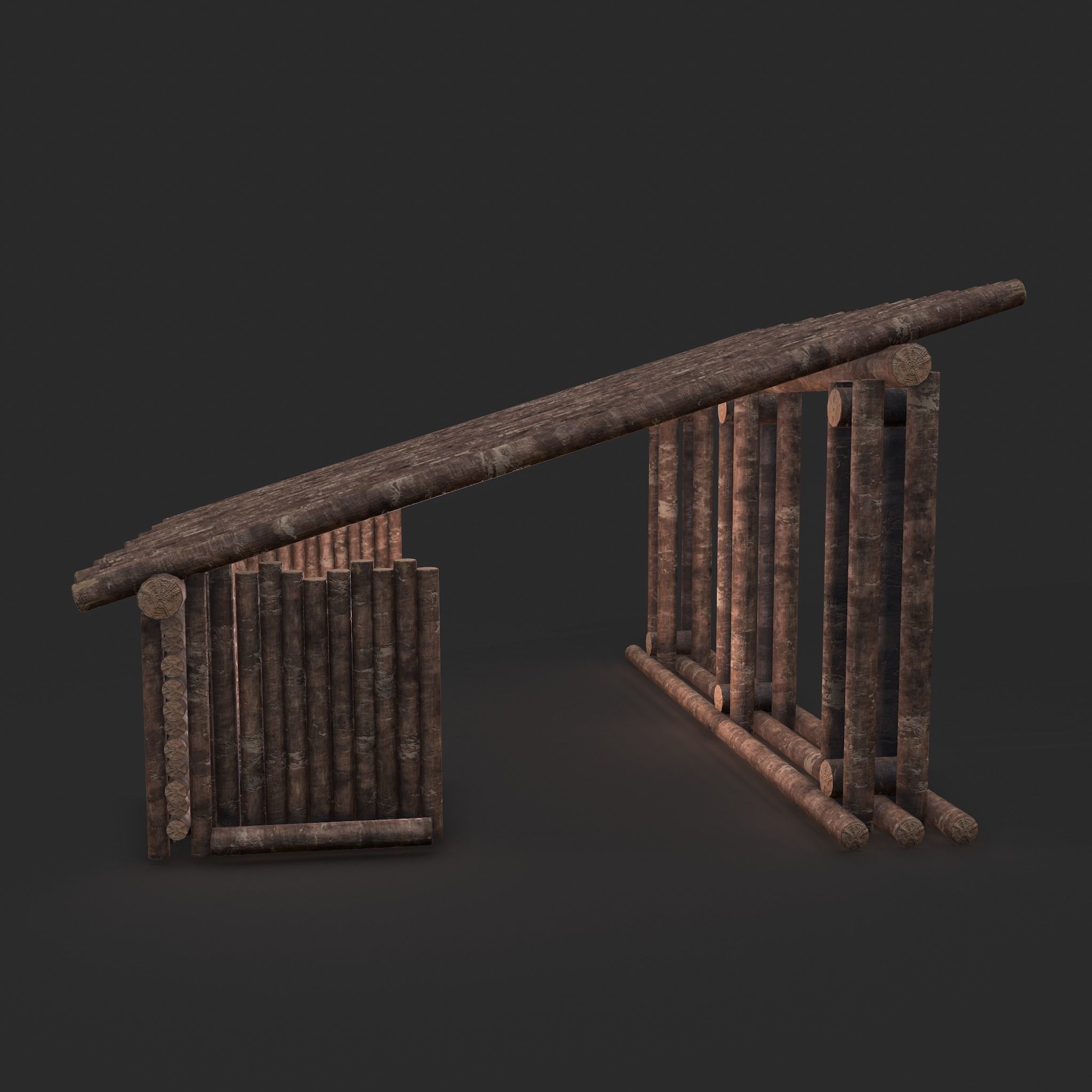 Viking Hut U Low-poly 3D model_25