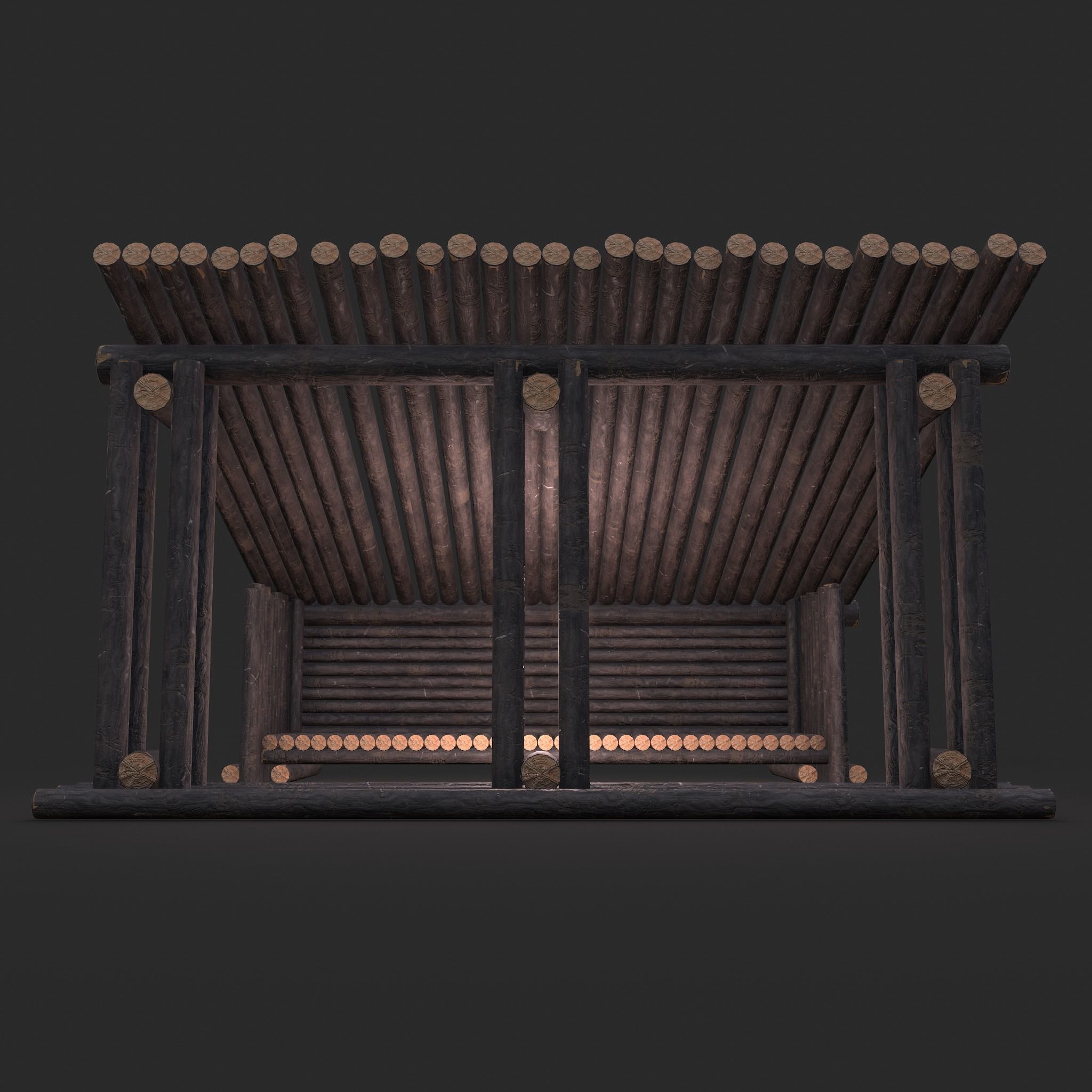 Viking Hut U Low-poly 3D model_19