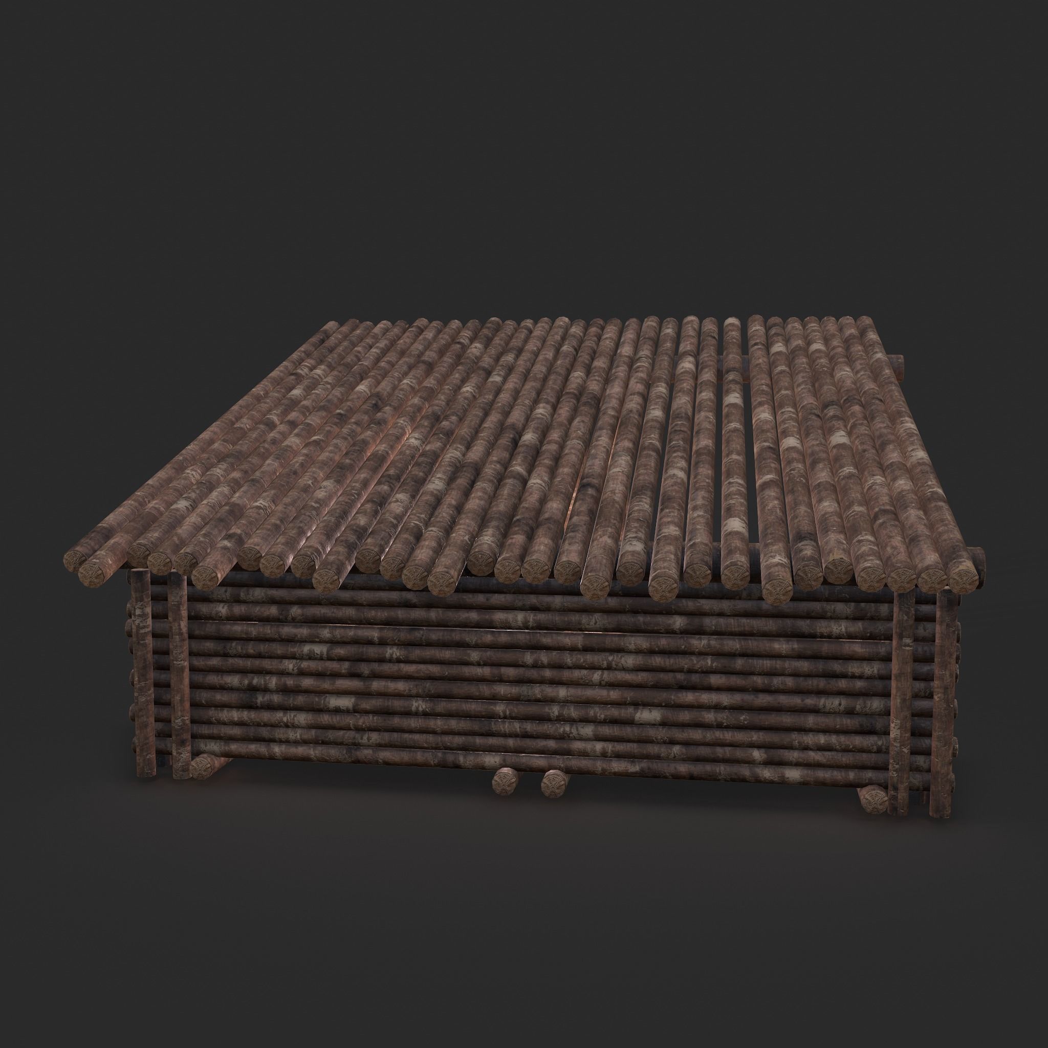 Viking Hut U Low-poly 3D model_27