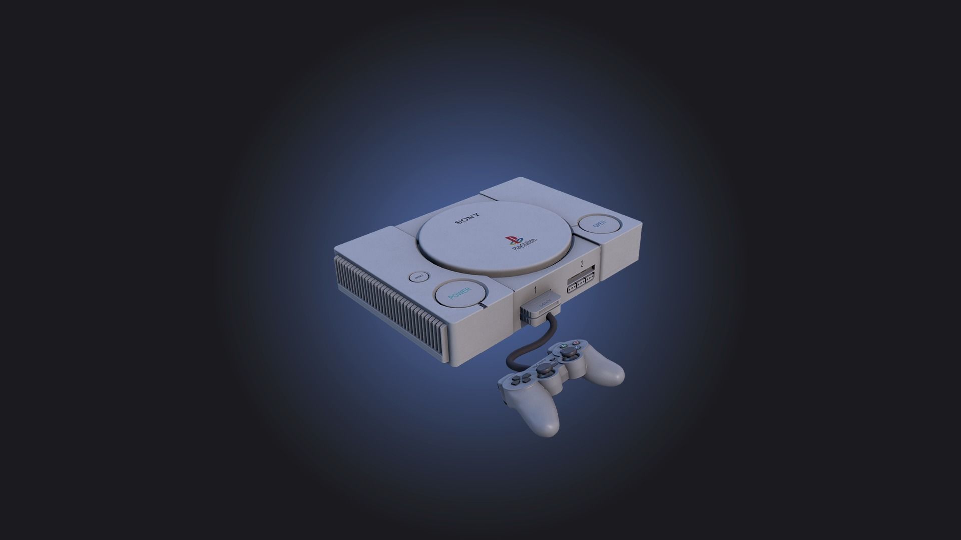 Sony PlayStation 1 dualshock 1 3D model_3