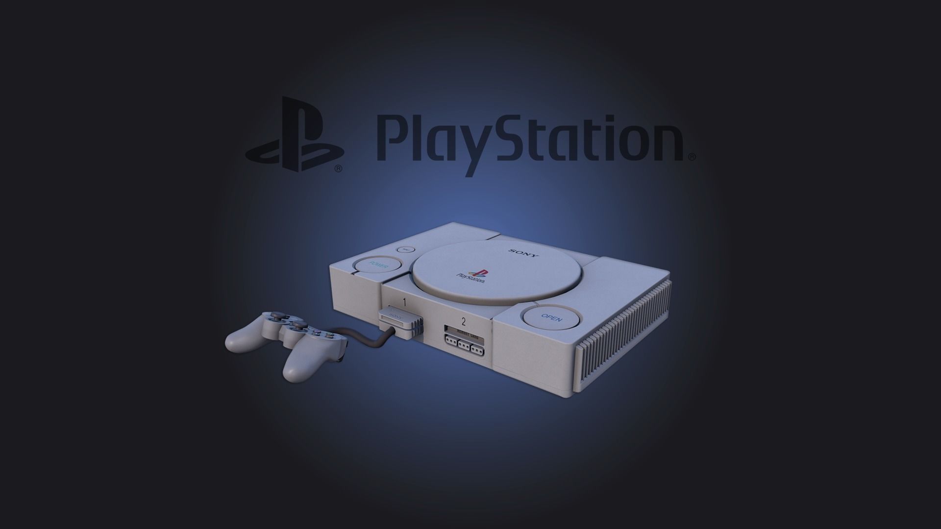 Sony PlayStation 1 dualshock 1 3D model_0