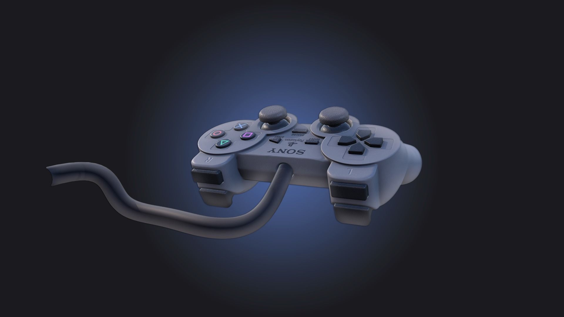Sony PlayStation 1 dualshock 1 3D model_5