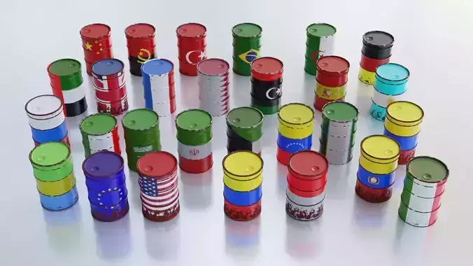 Steel Drum Gas - Barrel - Tambor de Gasolina 3D model