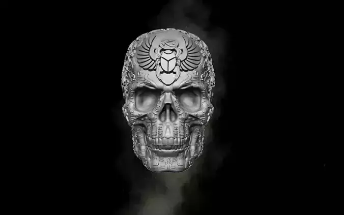 Skull Ornamental 3 Egypt 3D print model
