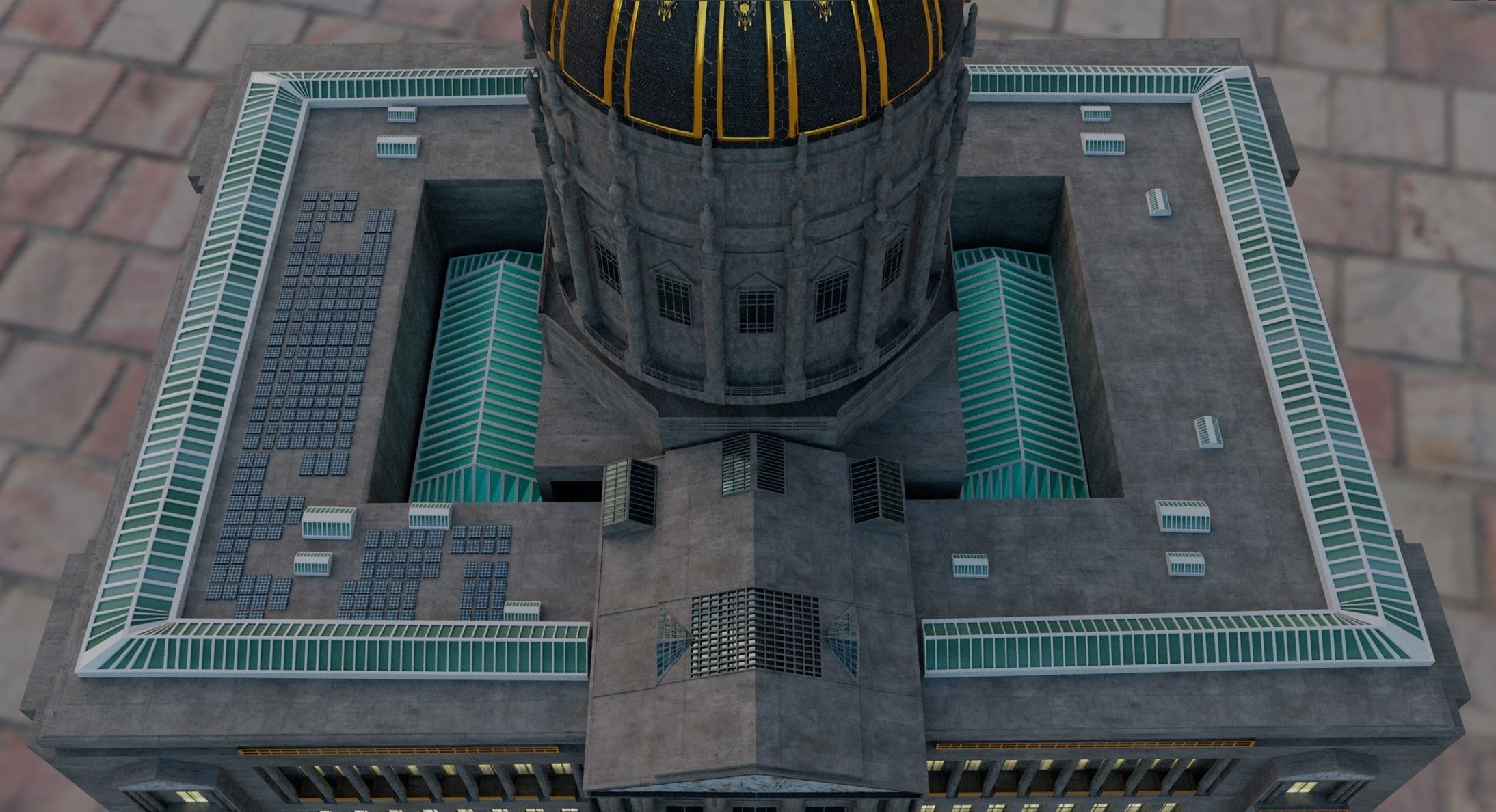 San Francisco City Hall  Low-poly 3D model_6