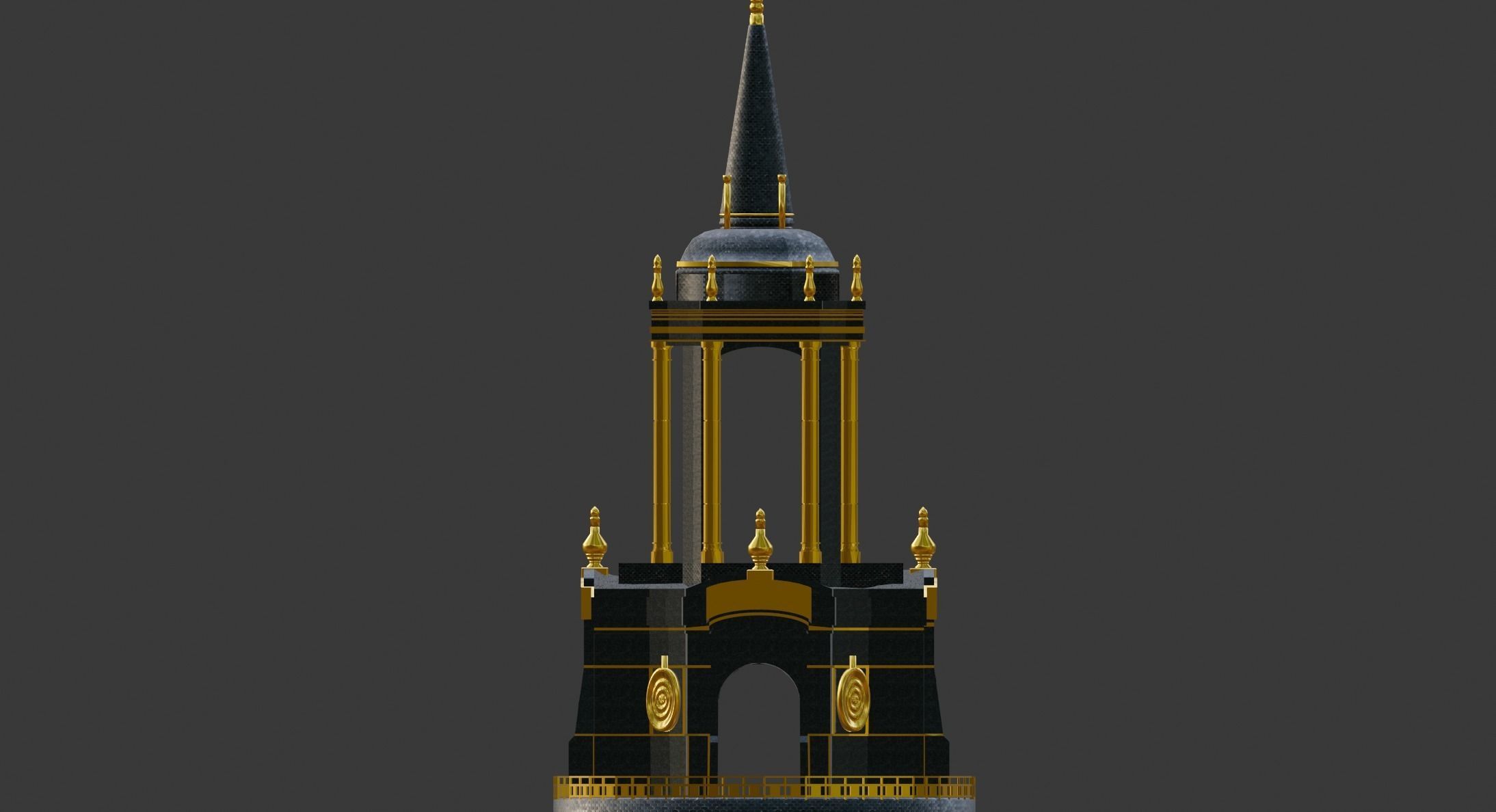 San Francisco City Hall  Low-poly 3D model_7