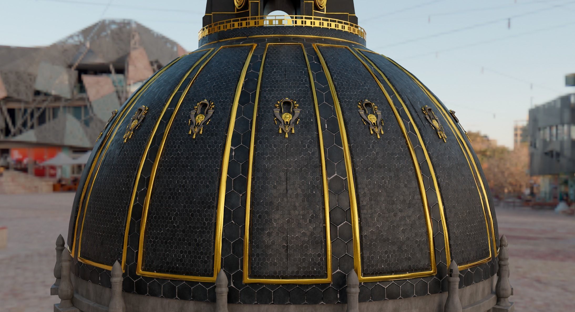 San Francisco City Hall  Low-poly 3D model_4