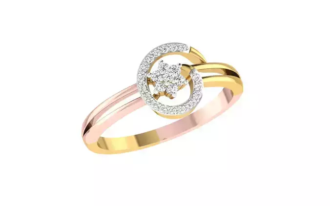 Minimalist Thin Light wt women ring 3dm stl render details