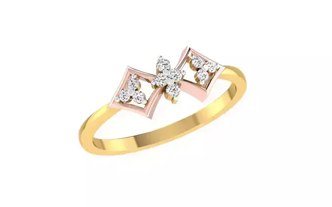 Minimalist Thin Light wt women ring 3dm stl render details