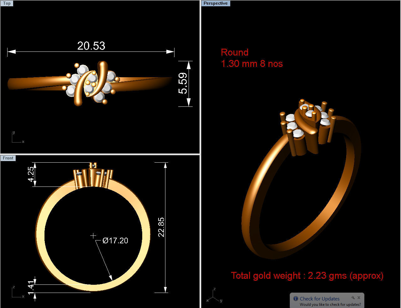 Minimalist Thin Light wt women ring 3dm stl render details 3D print model_6