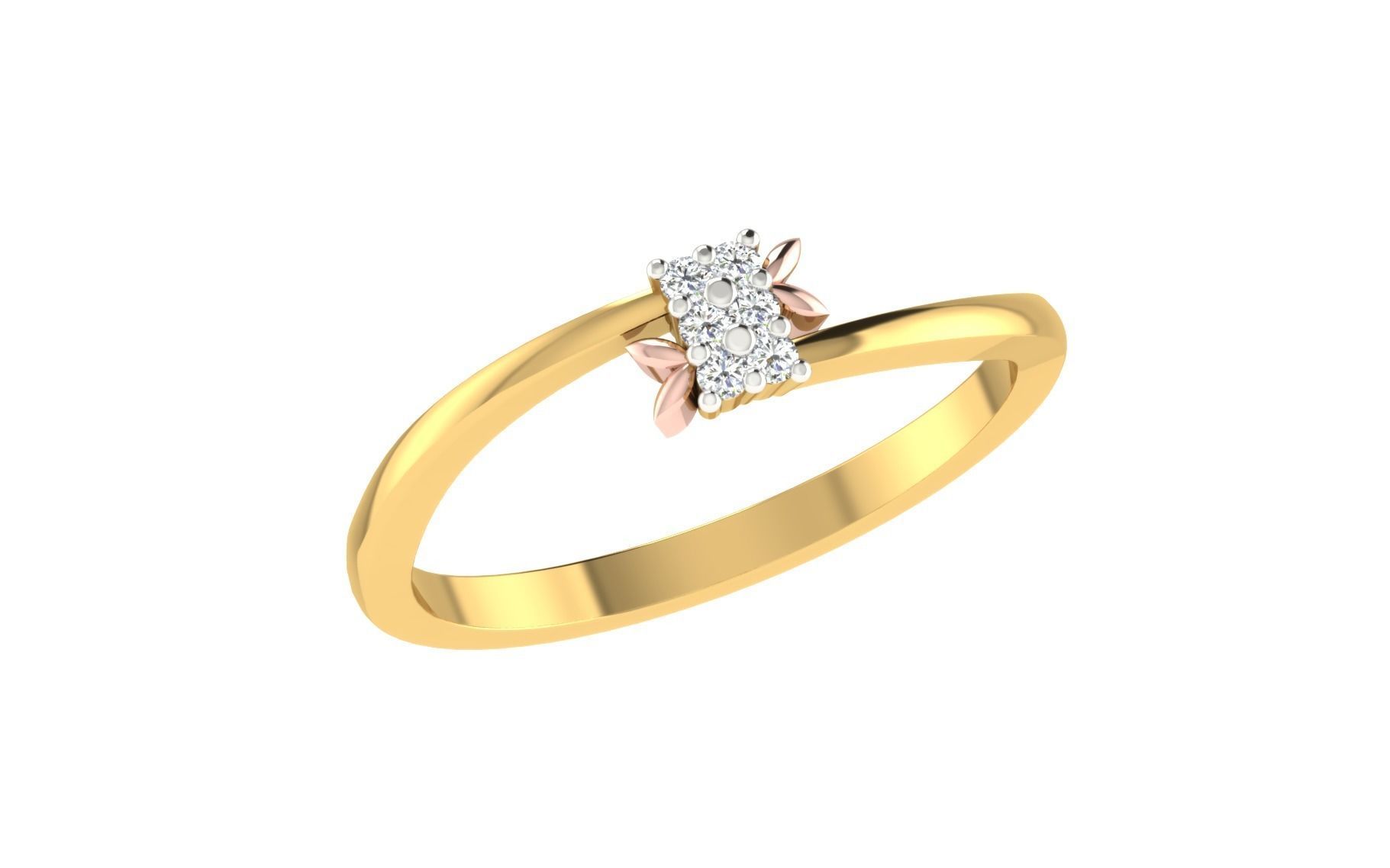 Minimalist Thin Light wt women ring 3dm stl render details 3D print model_1
