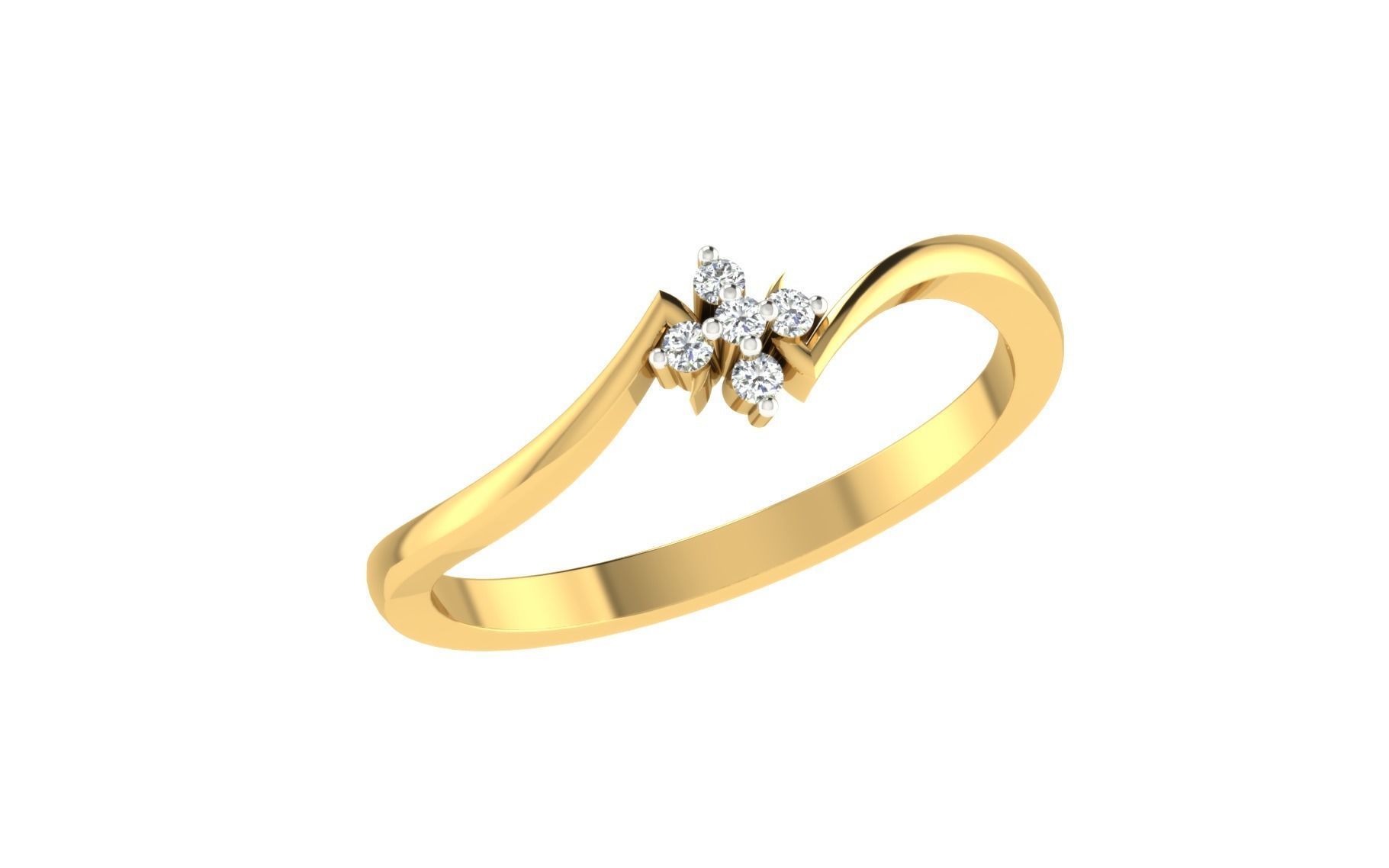 Minimalist Thin Light wt women ring 3dm stl render details 3D print model_1