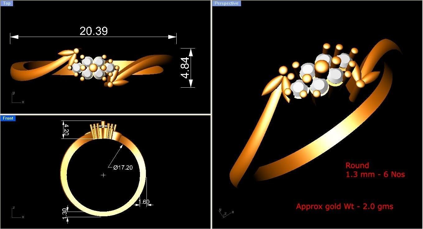 Minimalist Thin Light wt women ring 3dm stl render details 3D print model_3