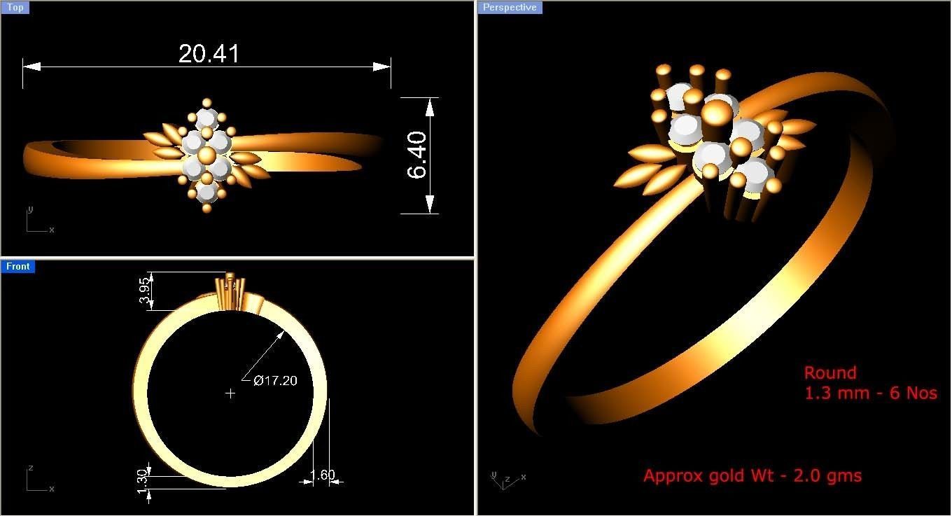 Minimalist Thin Light wt women ring 3dm stl render details 3D print model_3