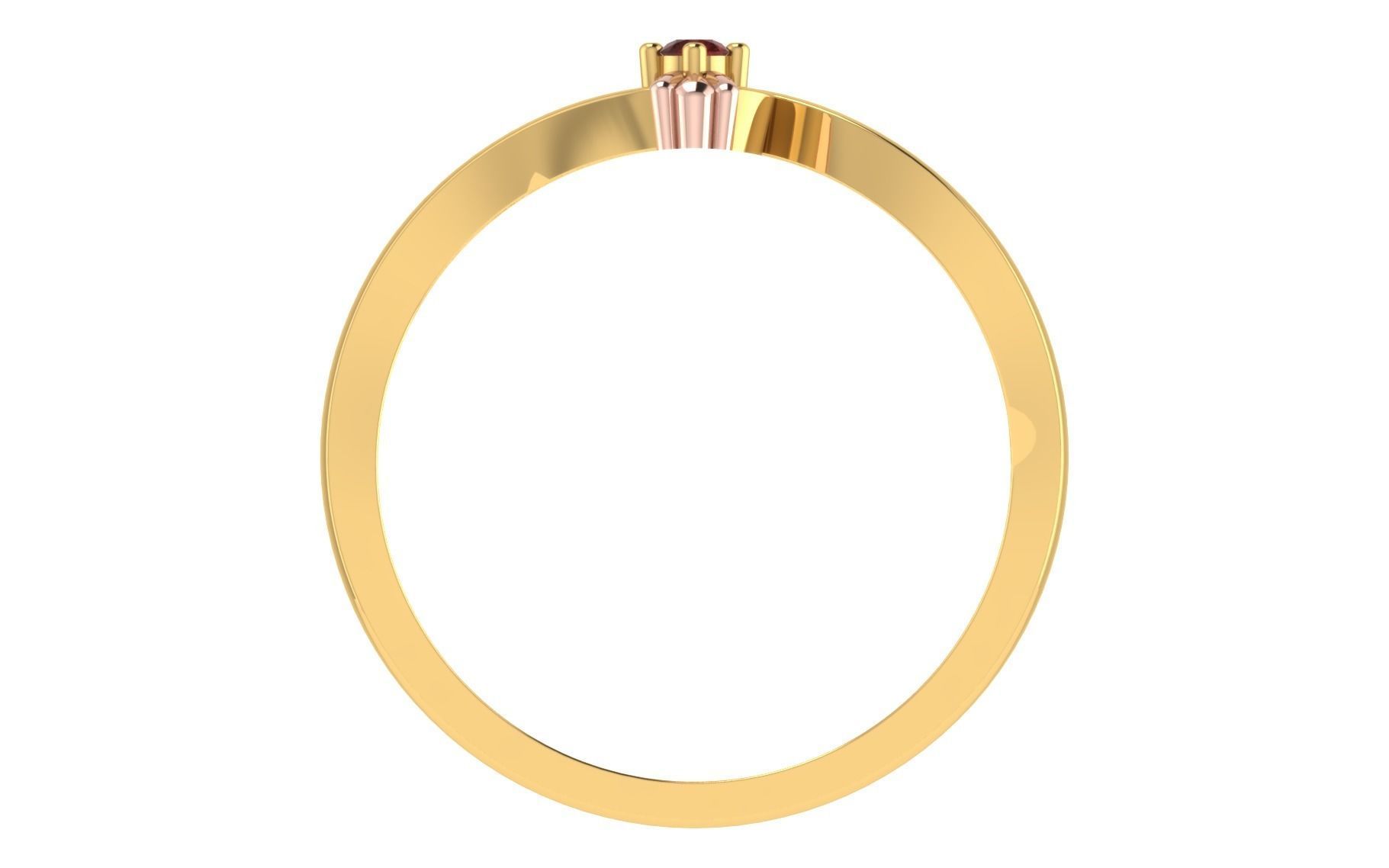 Minimalist Thin Light wt women ring 3dm stl render details 3D print model_4