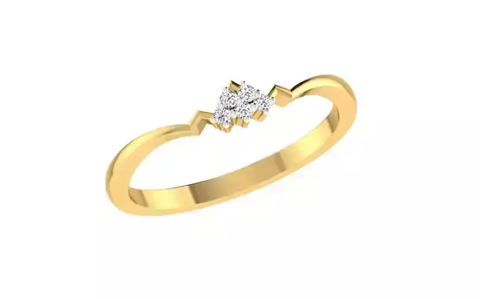 Minimalist Thin Light wt women ring 3dm stl render details 3D print model
